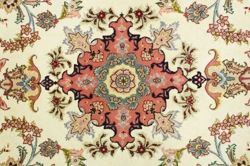 Corredor Tapete Persa - Tabriz - Royal - 199 x 85 cm - bege