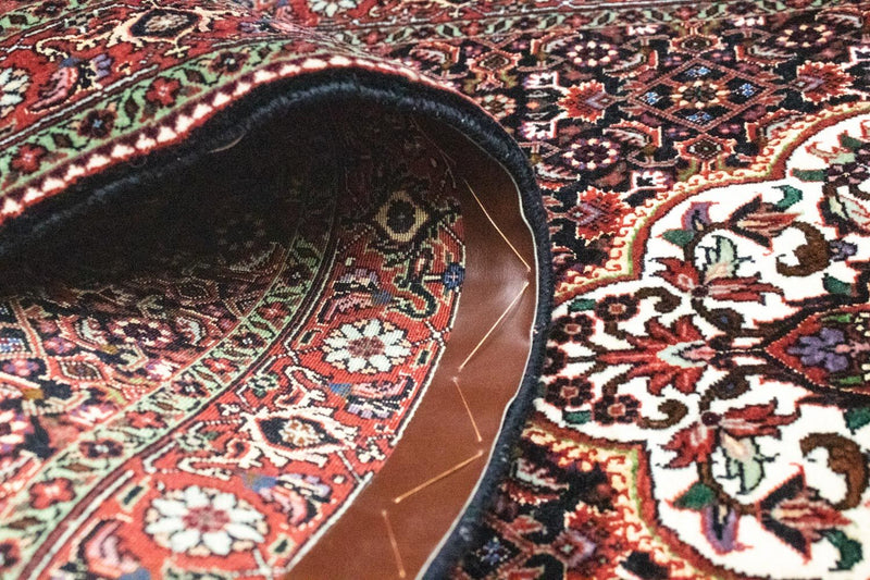 Corredor Tapete Persa - Bijar - 309 x 80 cm - azul