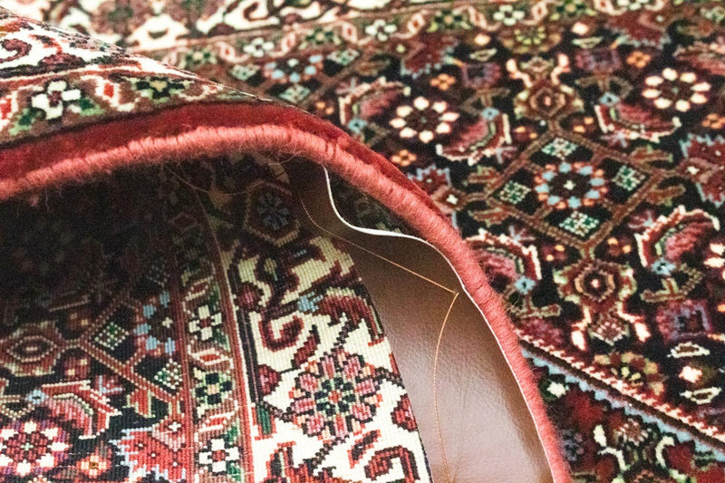 Corredor Tapete Persa - Bijar - 216 x 85 cm - vermelho escuro