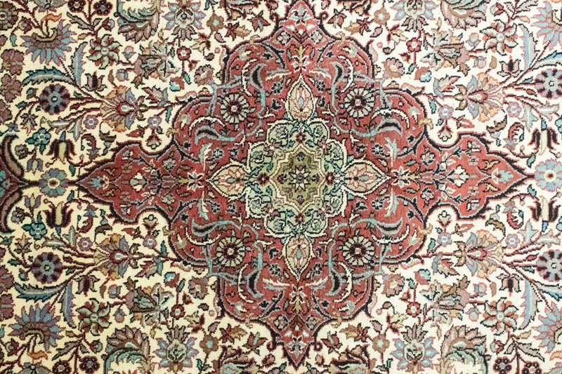 Seda da Caxemira Tapete 218x153cm - Tapete Oriental