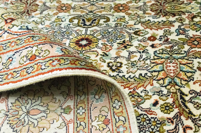 Seda da Caxemira Tapete 274x184cm - Tapete Oriental