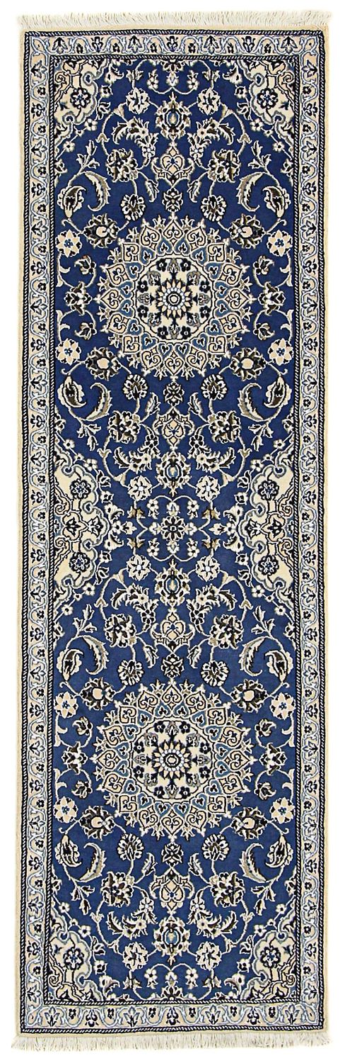 Corredor Tapete Persa - Nain - Royal - 200 x 60 cm - azul