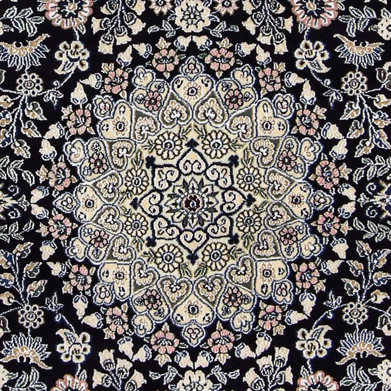 Tapete Persa - Nain - Royal - 204 x 128 cm - azul escuro