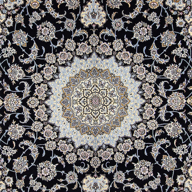 Tapete Persa - Nain - Royal - 356 x 248 cm - azul escuro