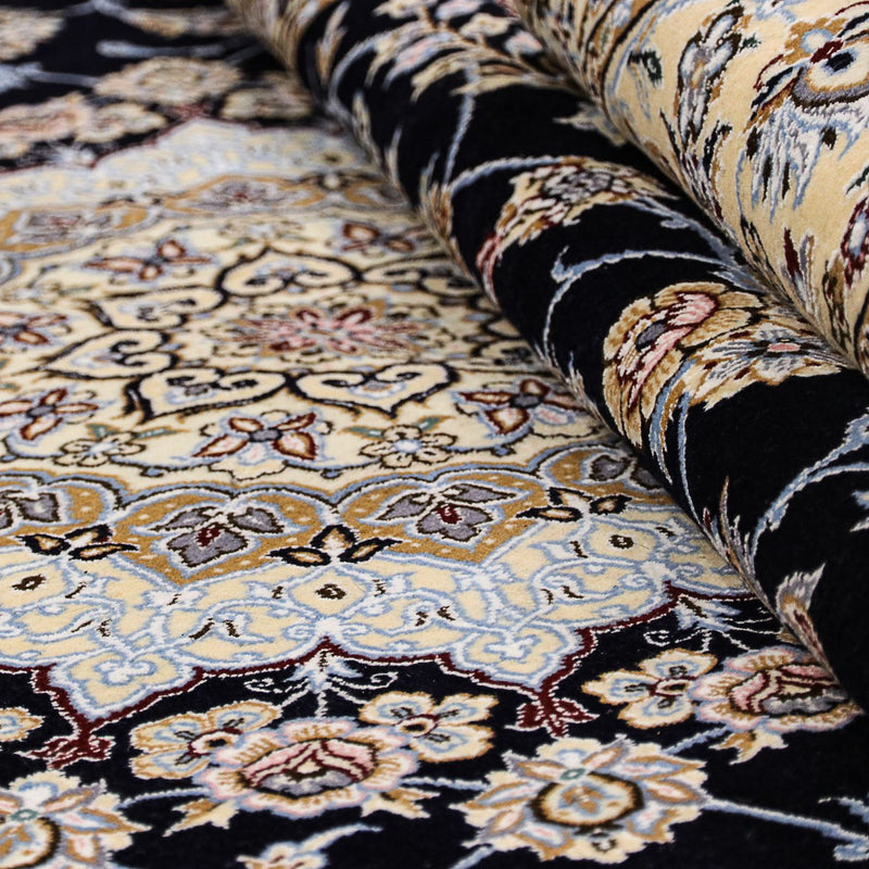 Tapete Persa - Nain - Royal - 356 x 248 cm - azul escuro