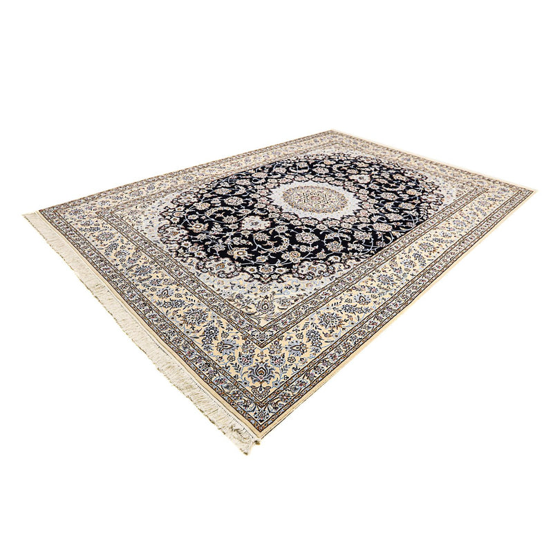 Tapete Persa - Nain - Royal - 356 x 248 cm - azul escuro
