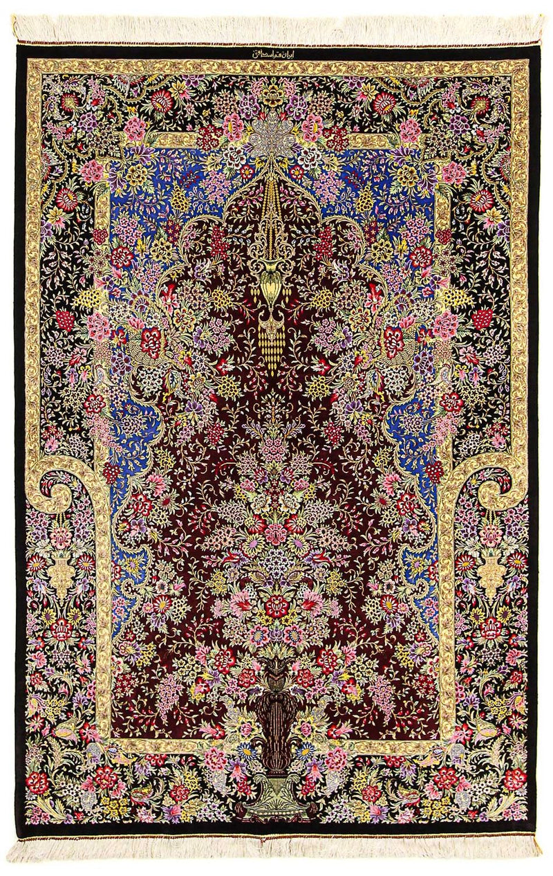 Qom seda Tapete 197x128cm - Tapete persa
