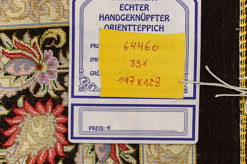Qom seda Tapete 197x128cm - Tapete persa