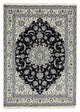Tapete Persa - Nain - 226 x 167 cm - azul escuro