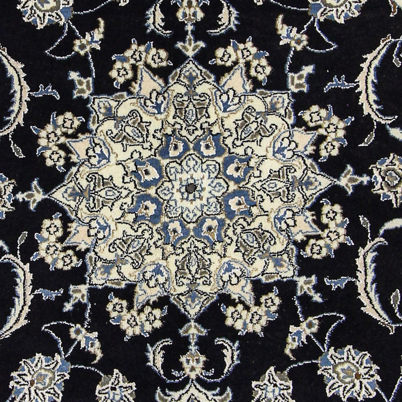 Tapete Persa - Nain - 226 x 167 cm - azul escuro
