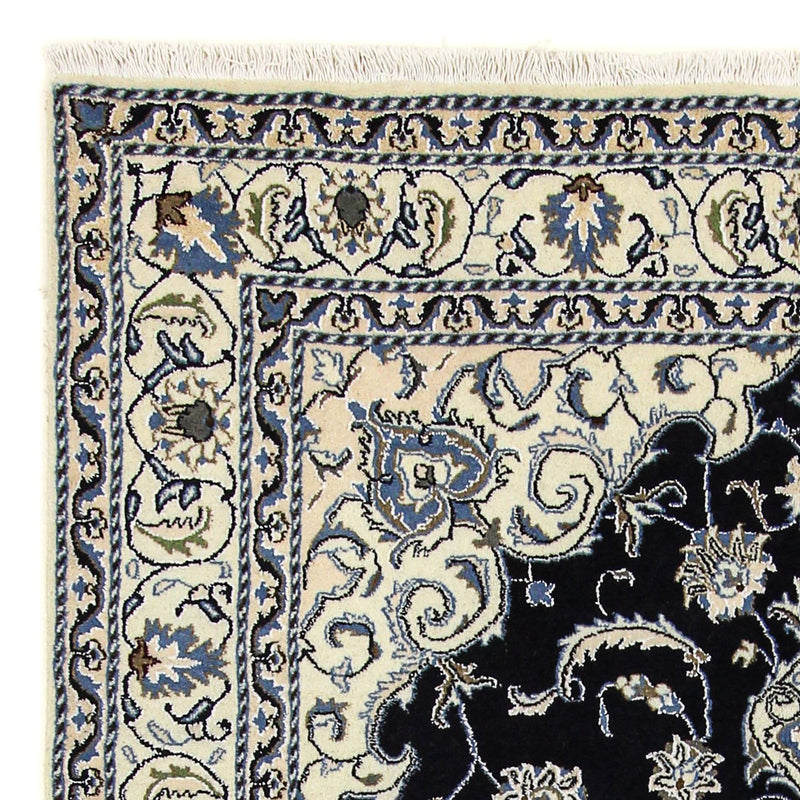 Tapete Persa - Nain - 226 x 167 cm - azul escuro
