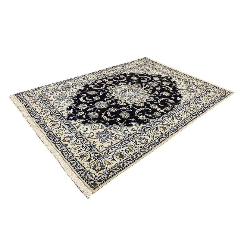 Tapete Persa - Nain - 226 x 167 cm - azul escuro