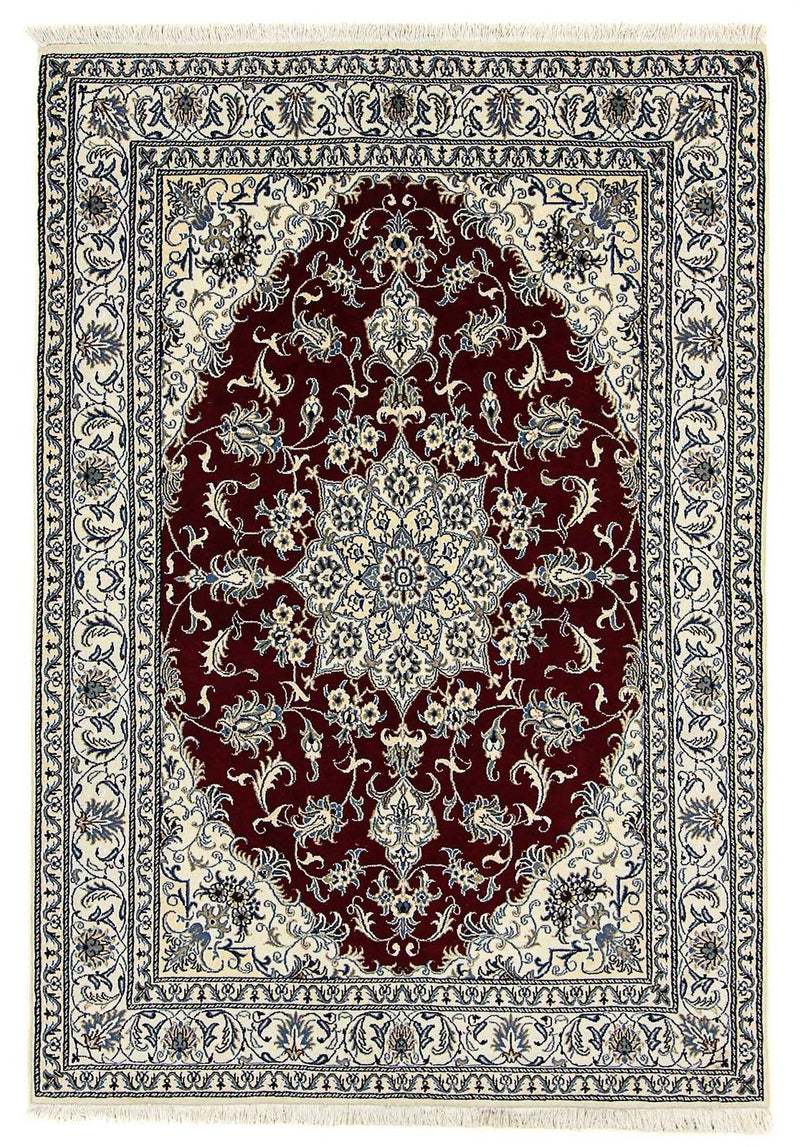 Tapete Persa - Nain - 238 x 165 cm - vermelho escuro