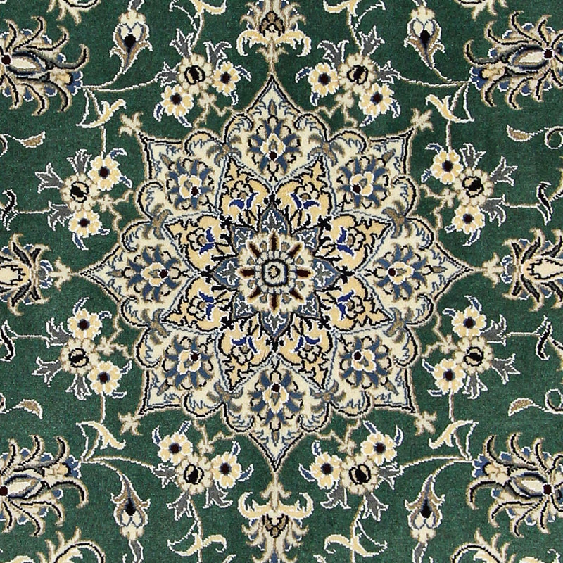 Tapete Persa - Nain - 237 x 168 cm - verde escuro