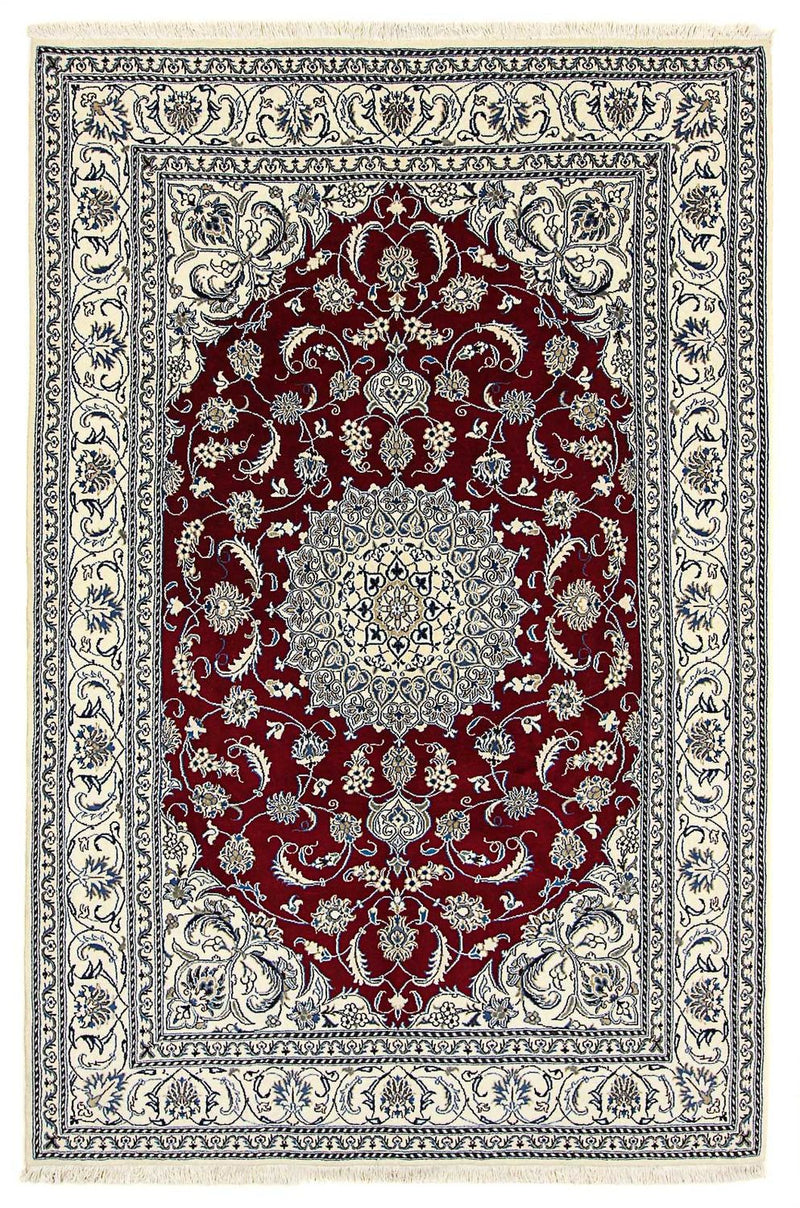 Tapete Persa - Nain - 297 x 200 cm - vermelho escuro
