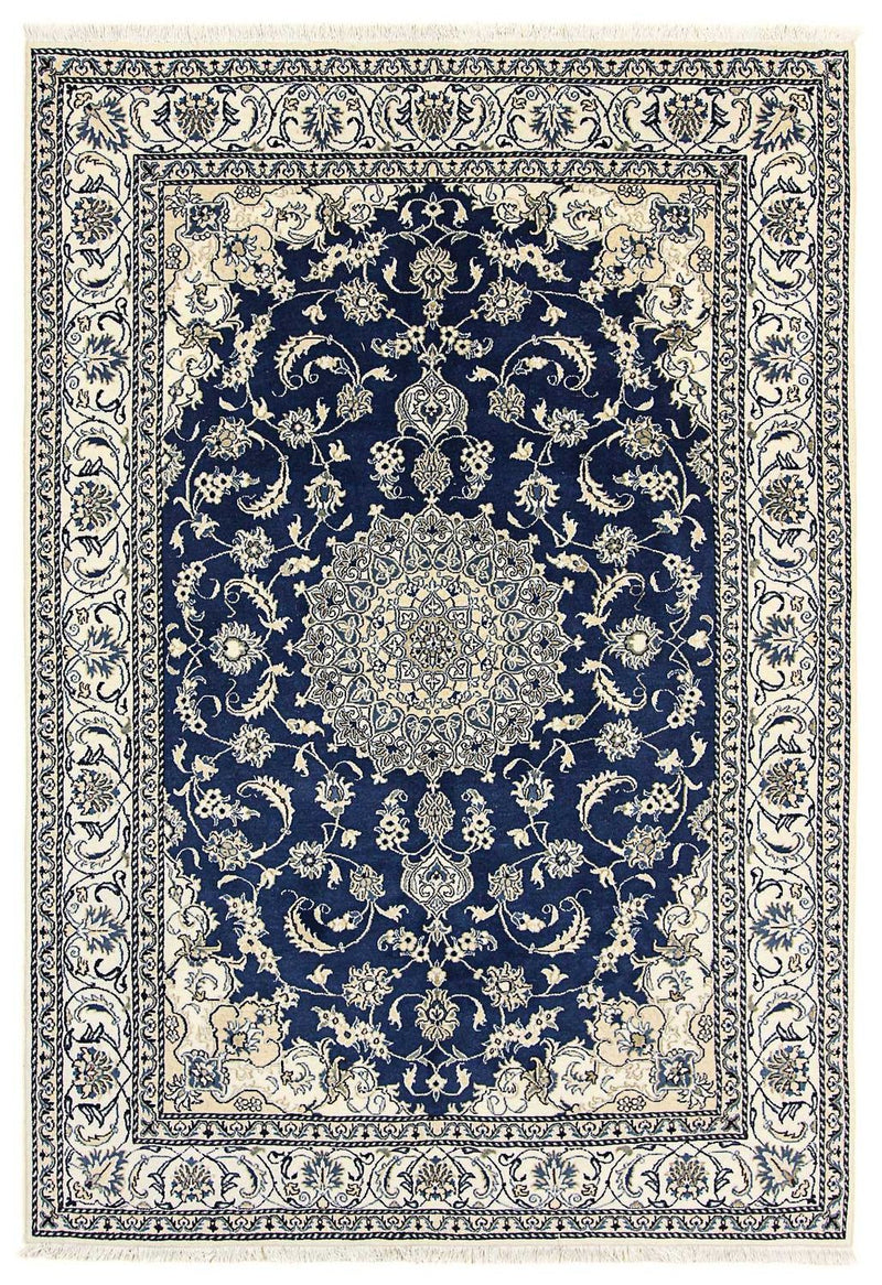 Tapete Persa - Nain - 290 x 198 cm - azul escuro