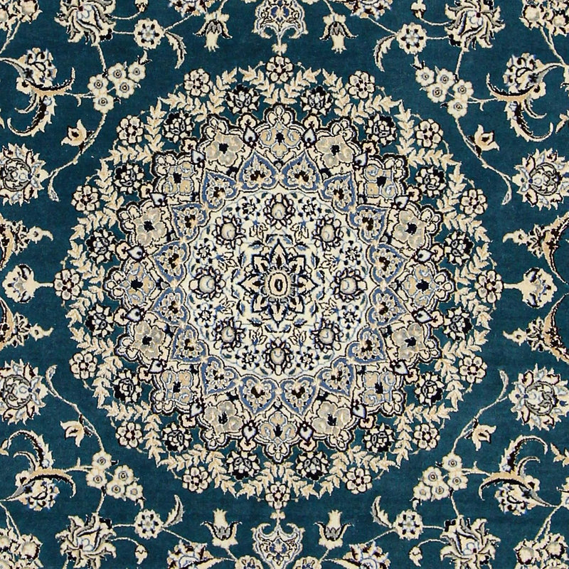 Tapete Persa - Nain - Premium - 244 x 200 cm - azul escuro