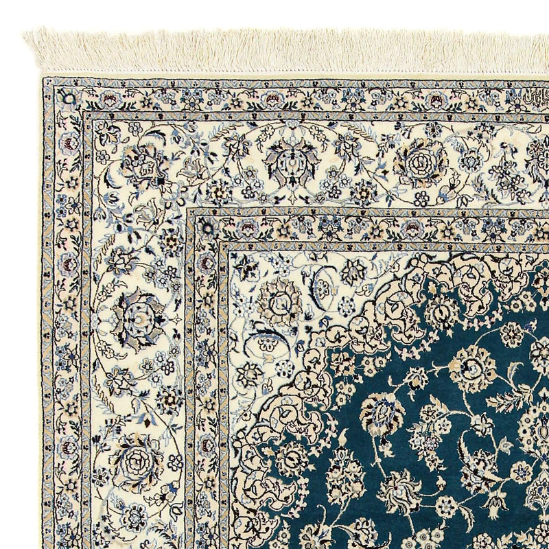 Tapete Persa - Nain - Premium - 244 x 200 cm - azul escuro