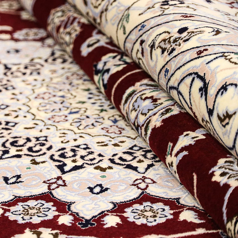 Tapete Persa - Nain - Premium - 298 x 201 cm - vermelho escuro