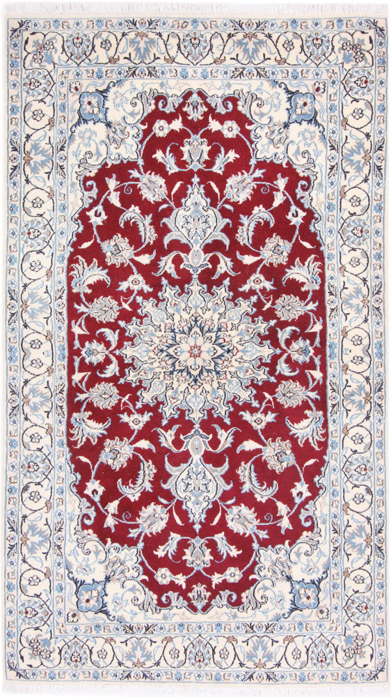 Perserteppich - Nain - 213 x 120 cm - rot