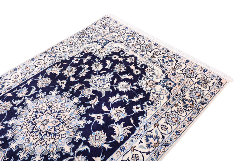 Perserteppich - Nain - 202 x 119 cm - dunkelblau
