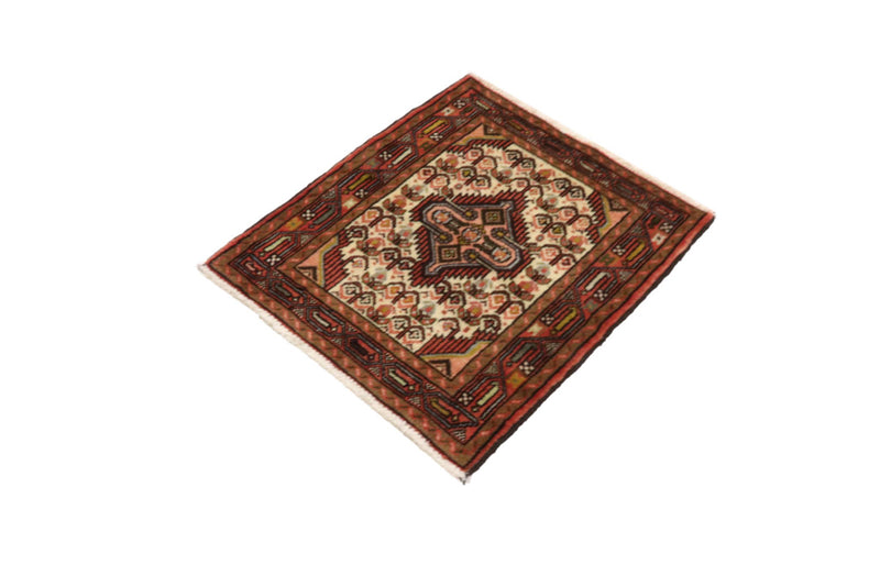 Perserteppich - Nomadic quadratisch  - 71 x 65 cm - hellbeige