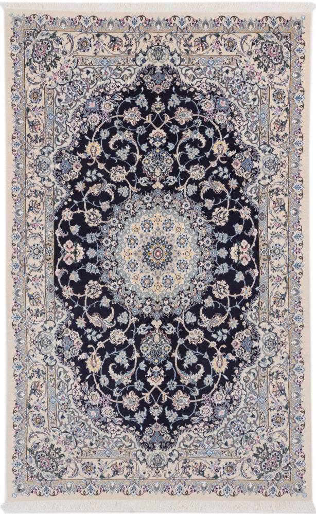 Perserteppich - Nain - 255 x 158 cm - dunkelblau