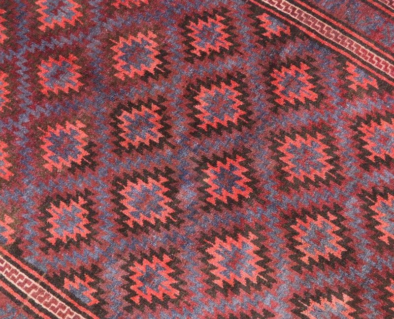 Belutsch Teppich 180 x 121 cm - dunkelrot