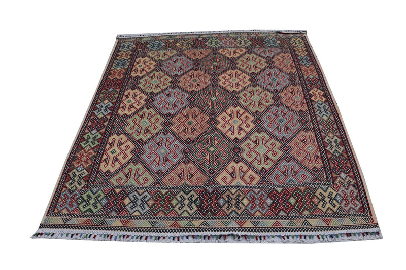 Kilim afegão Tapete 205x178cm