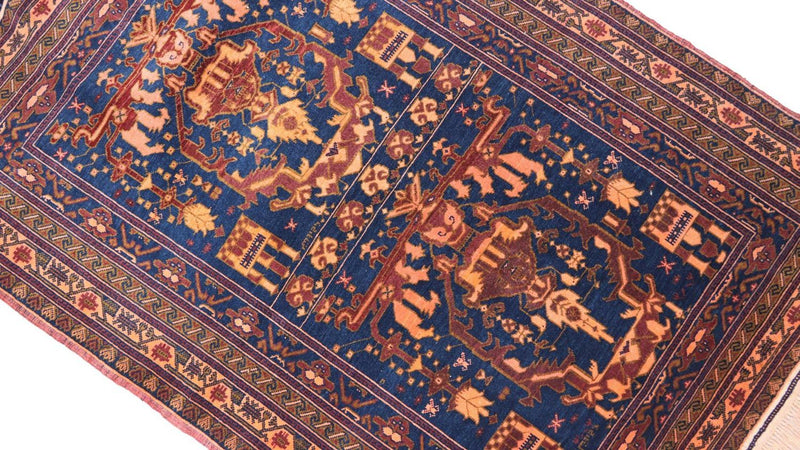Tapete afegão 95x136cm - Tapete Oriental