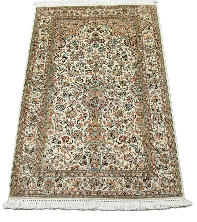 Seda da Caxemira Tapete 158x96cm - Tapete Oriental