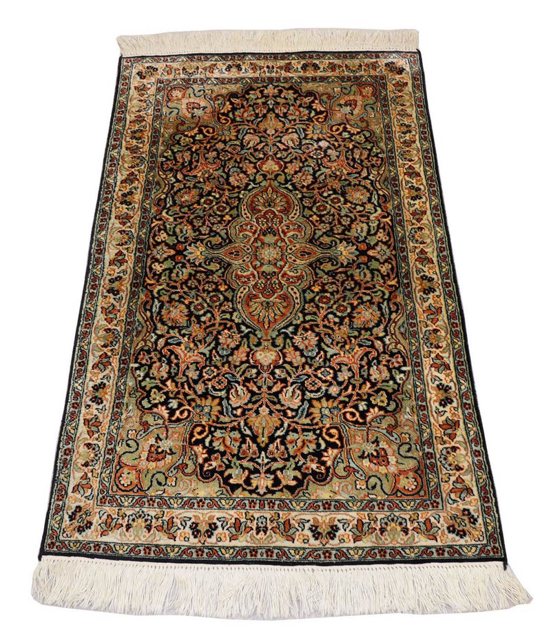 Seda da Caxemira Tapete 124x77cm - Tapete Oriental