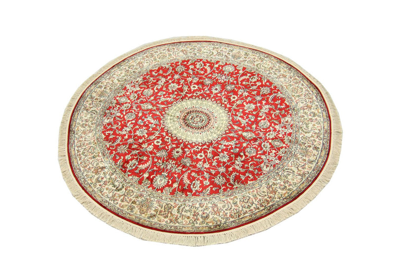 Seda da Caxemira Tapete 183x183cm - Tapete Oriental