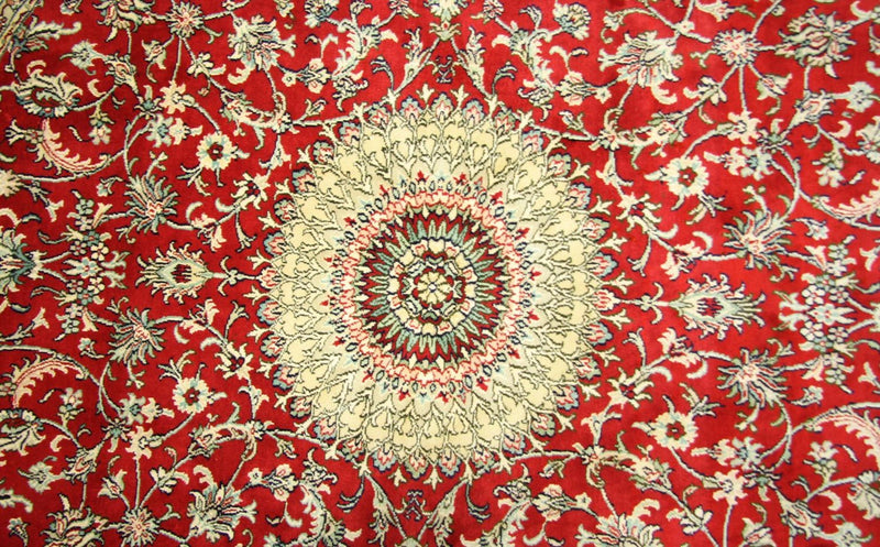 Seda da Caxemira Tapete 183x183cm - Tapete Oriental