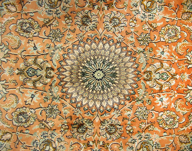 Seda da Caxemira Tapete 211x216cm - Tapete Oriental