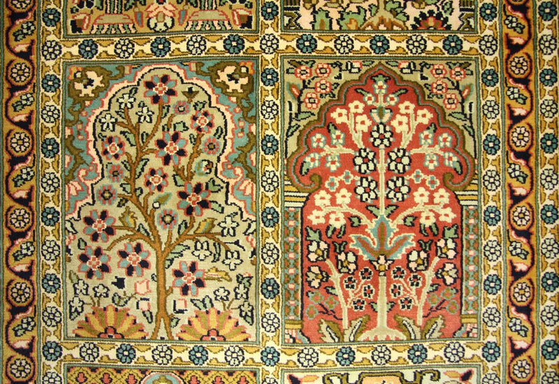 Seda da Caxemira Tapete 298x82cm - Tapete Oriental