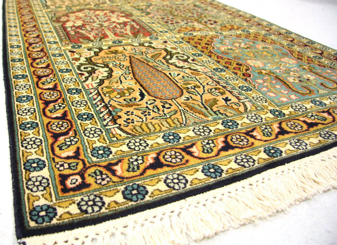 Seda da Caxemira Tapete 298x82cm - Tapete Oriental