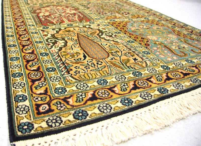 Seda da Caxemira Tapete 298x82cm - Tapete Oriental