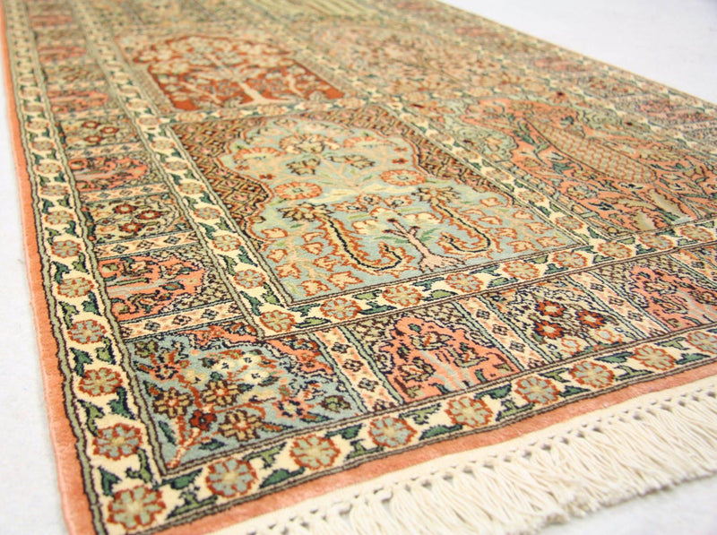 Seda da Caxemira Tapete 292x79cm - Tapete Oriental