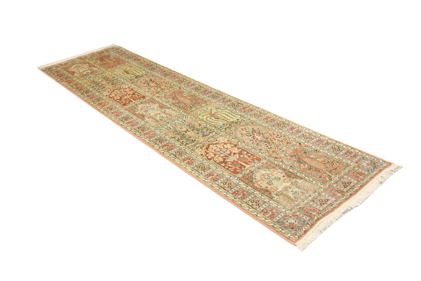Seda da Caxemira Tapete 292x79cm - Tapete Oriental