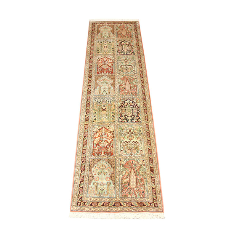 Seda da Caxemira Tapete 307x78cm - Tapete Oriental