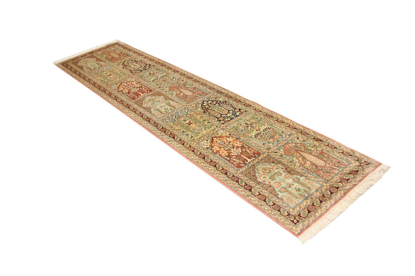 Seda da Caxemira Tapete 307x78cm - Tapete Oriental
