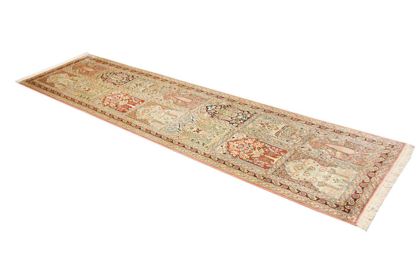 Seda da Caxemira Tapete 305x79cm - Tapete Oriental