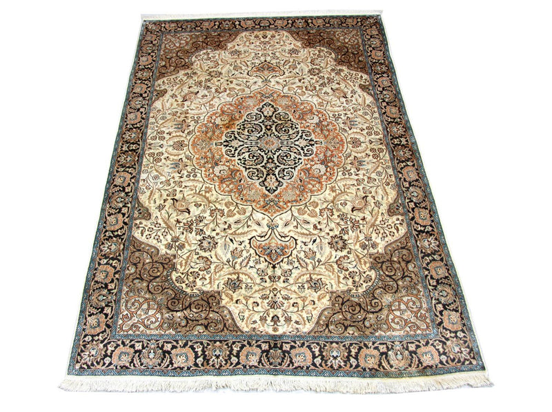 Seda da Caxemira Tapete 272x177cm - Tapete Oriental