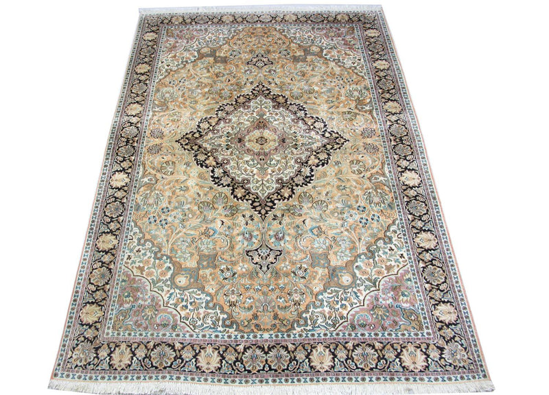Seda da Caxemira Tapete 290x185cm - Tapete Oriental