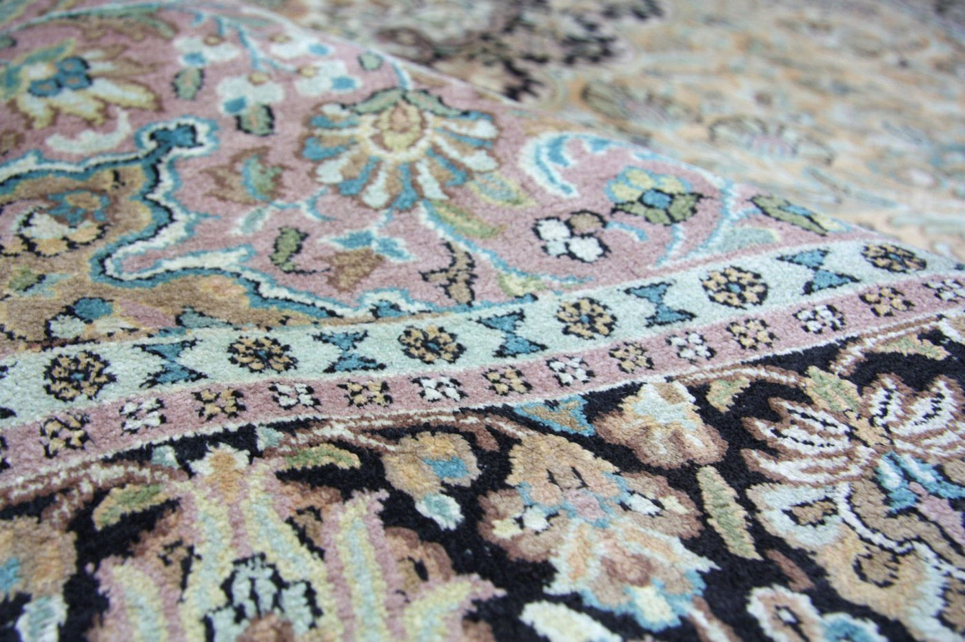 Seda da Caxemira Tapete 290x185cm - Tapete Oriental