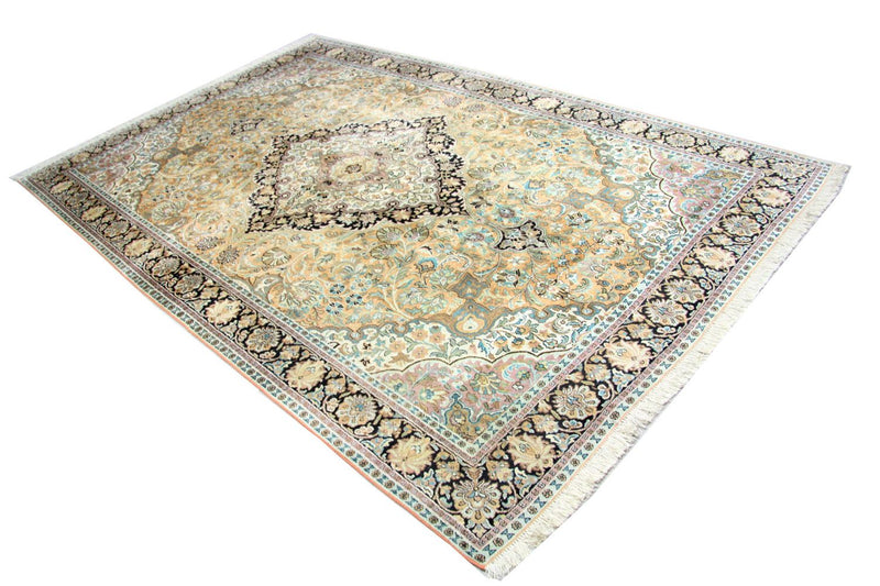 Seda da Caxemira Tapete 290x185cm - Tapete Oriental