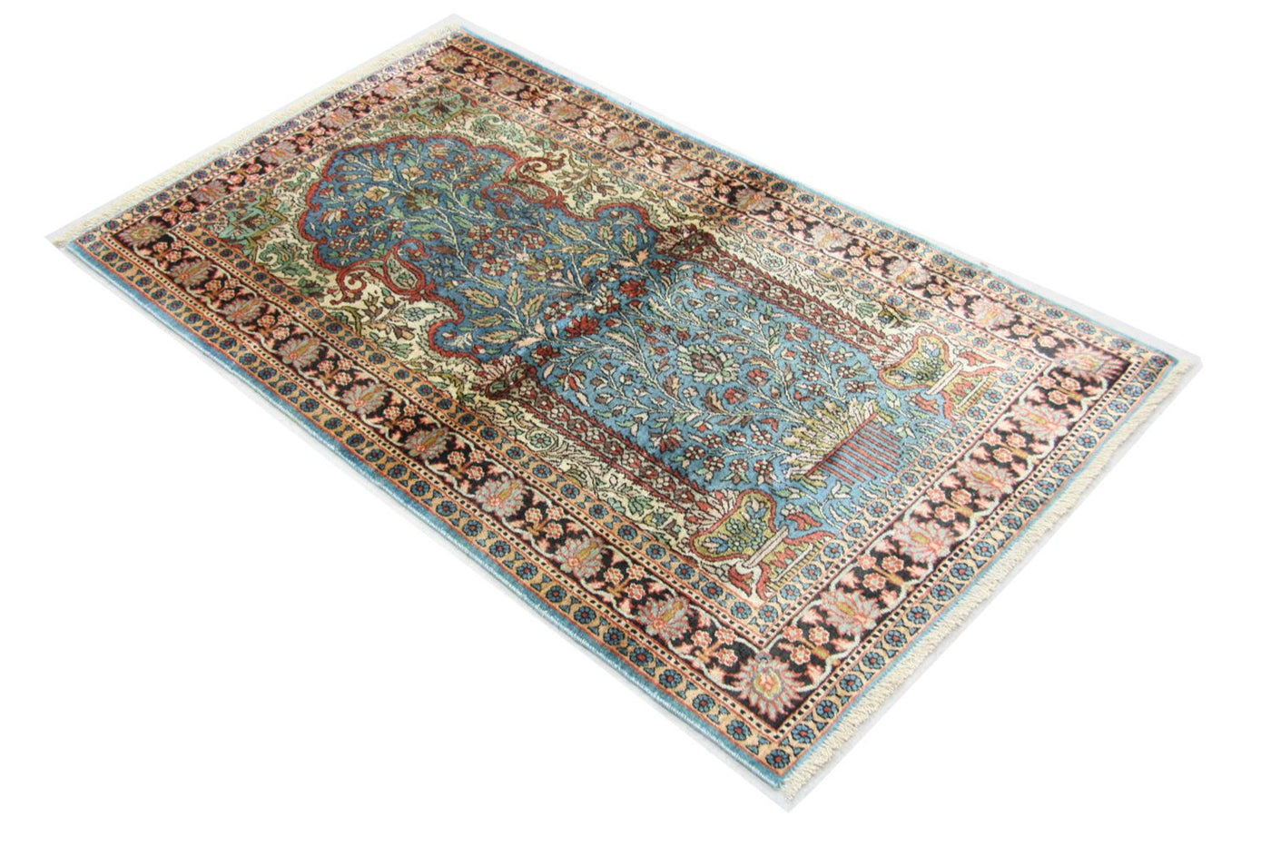 Seda da Caxemira Tapete 156x90cm - Tapete Oriental