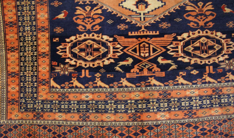 Tapete afegão 129x107cm - Tapete Oriental