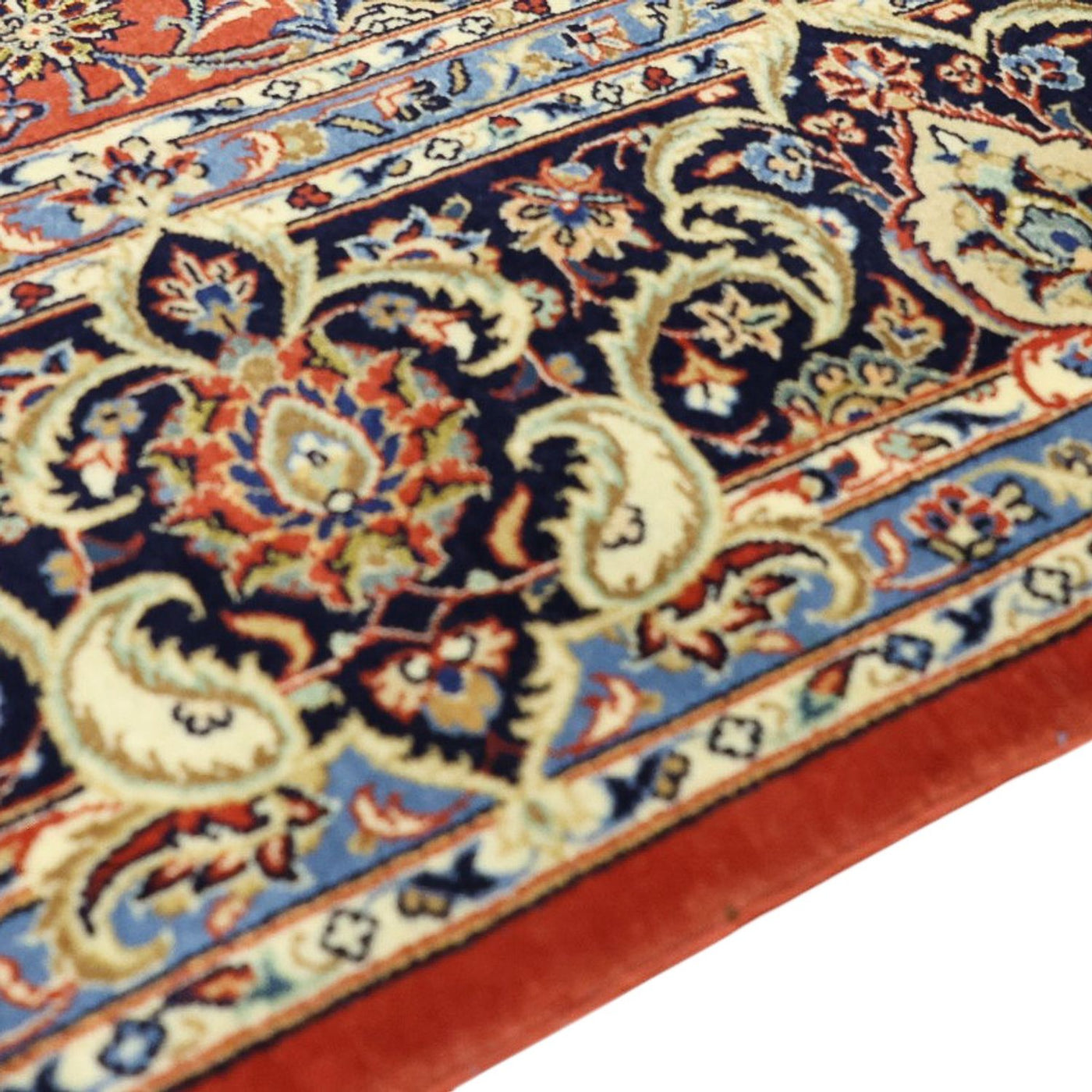 Tapete Persa - Ghom - Royal - Colar de seda - 220 x 141 cm - vermelho